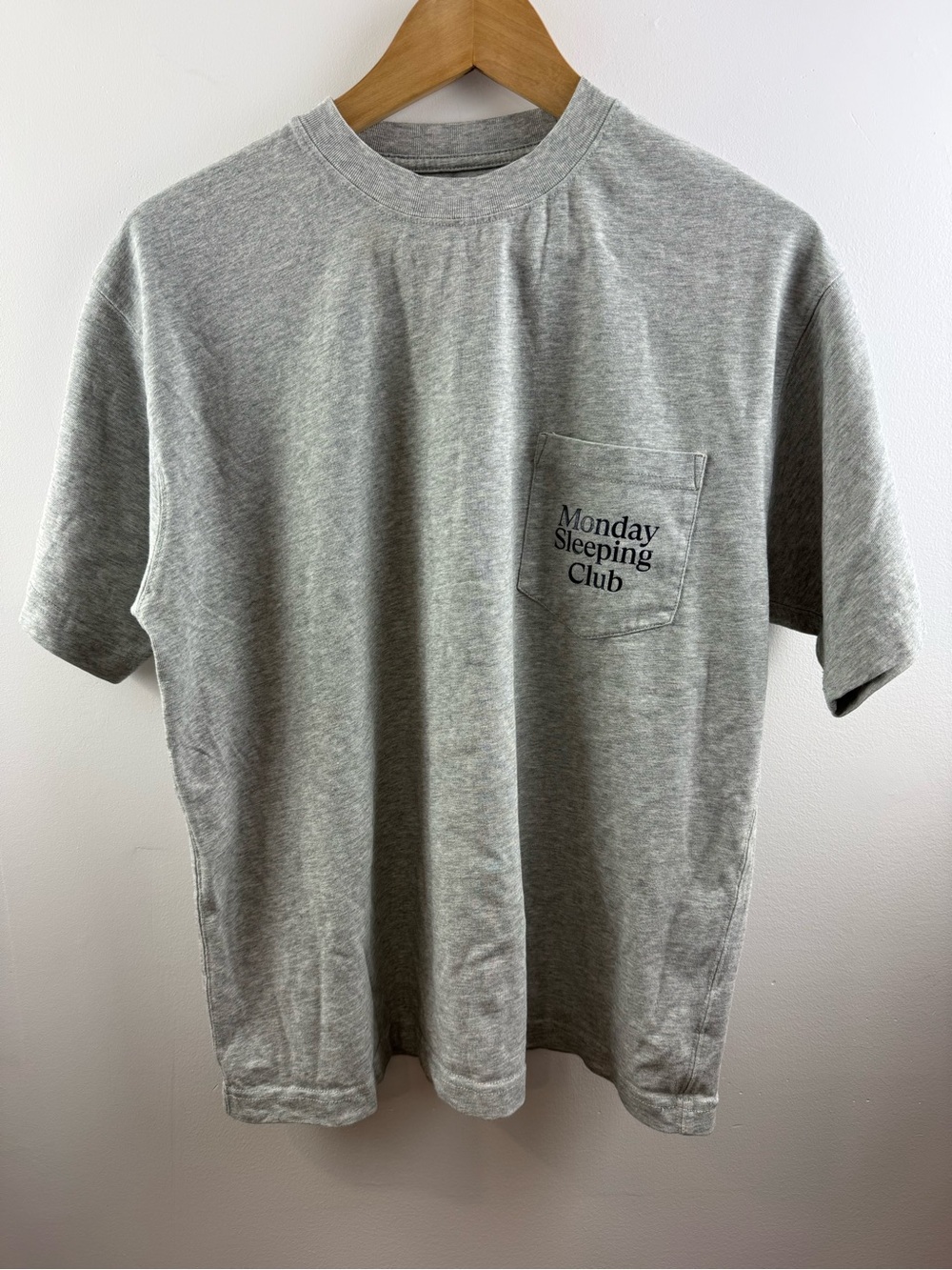 Monday Sleeping Club Grey Heavyweight Boxy Pocket T-Shirt Small (FOG Style)